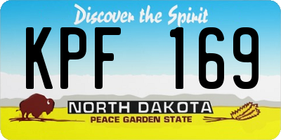 ND license plate KPF169