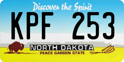 ND license plate KPF253