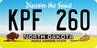 ND license plate KPF260