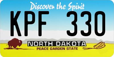 ND license plate KPF330