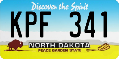 ND license plate KPF341