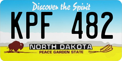 ND license plate KPF482