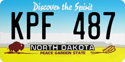 ND license plate KPF487