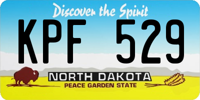 ND license plate KPF529