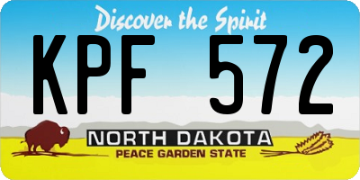 ND license plate KPF572