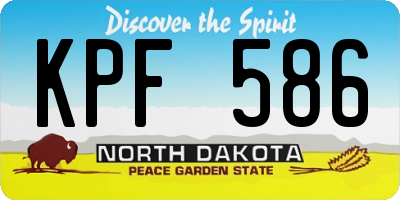 ND license plate KPF586