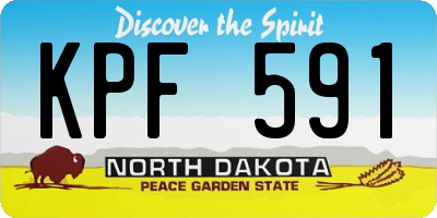 ND license plate KPF591