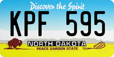 ND license plate KPF595