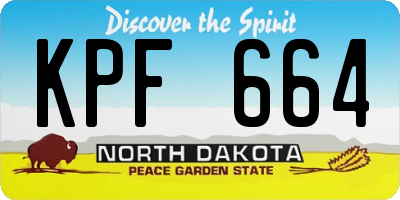 ND license plate KPF664