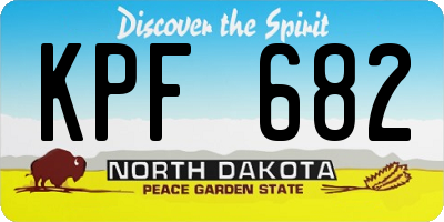 ND license plate KPF682