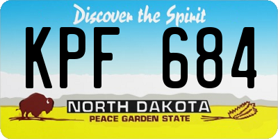 ND license plate KPF684