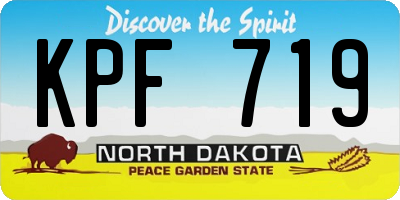ND license plate KPF719