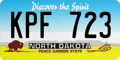 ND license plate KPF723
