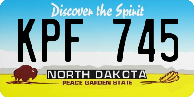 ND license plate KPF745