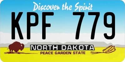 ND license plate KPF779
