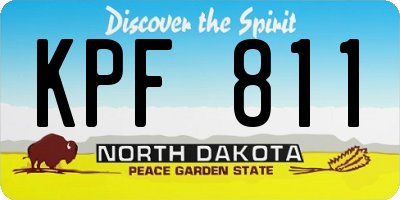 ND license plate KPF811
