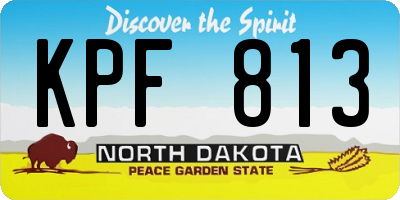ND license plate KPF813