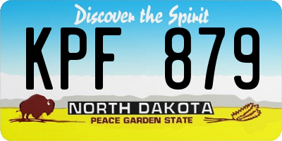 ND license plate KPF879