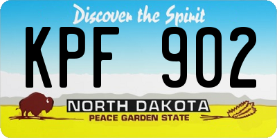 ND license plate KPF902