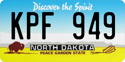 ND license plate KPF949