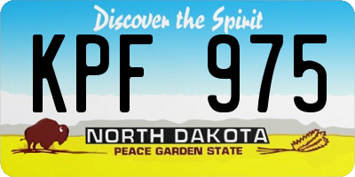 ND license plate KPF975