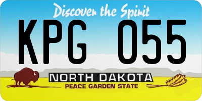 ND license plate KPG055