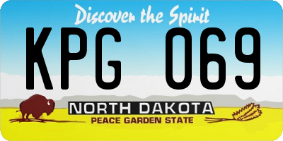 ND license plate KPG069