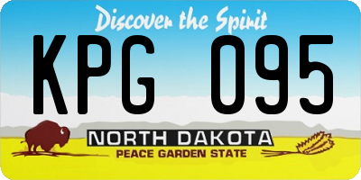 ND license plate KPG095