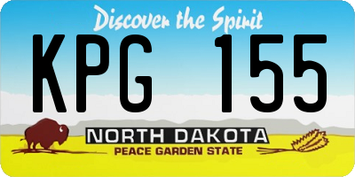 ND license plate KPG155