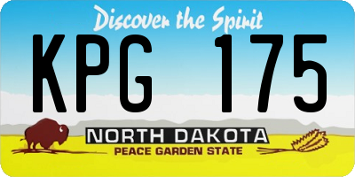 ND license plate KPG175