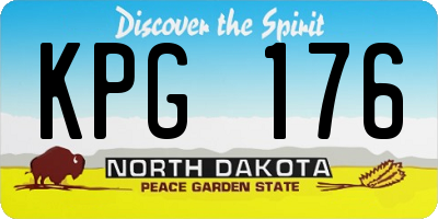 ND license plate KPG176
