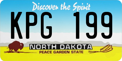 ND license plate KPG199