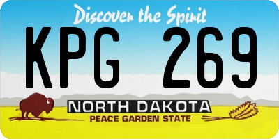 ND license plate KPG269