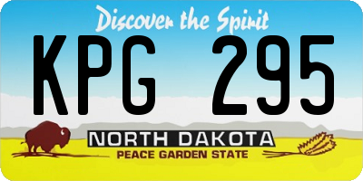 ND license plate KPG295