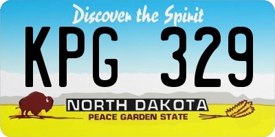 ND license plate KPG329