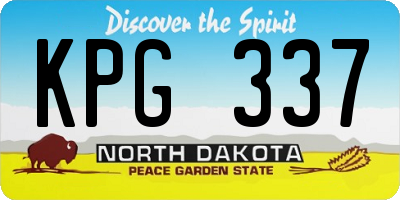 ND license plate KPG337