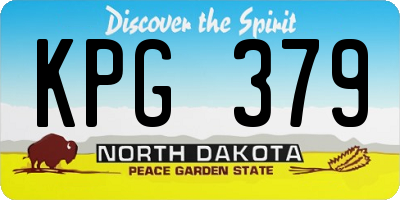ND license plate KPG379