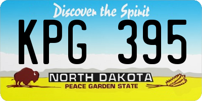 ND license plate KPG395