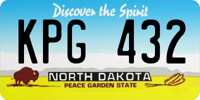 ND license plate KPG432