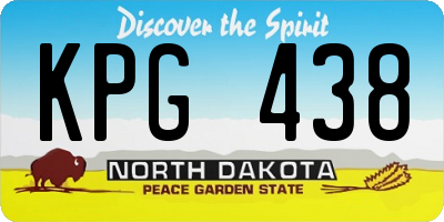 ND license plate KPG438