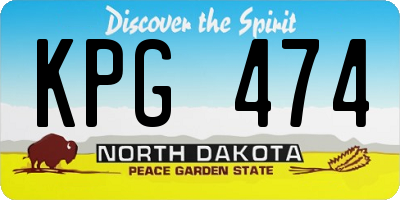 ND license plate KPG474
