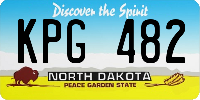 ND license plate KPG482