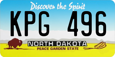 ND license plate KPG496