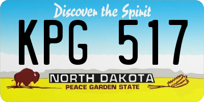 ND license plate KPG517