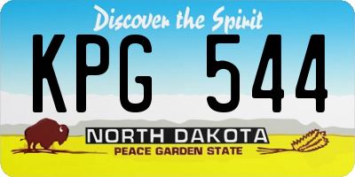 ND license plate KPG544