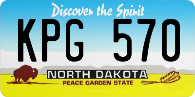 ND license plate KPG570
