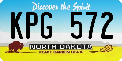 ND license plate KPG572