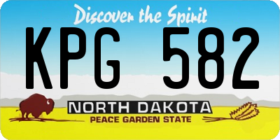ND license plate KPG582
