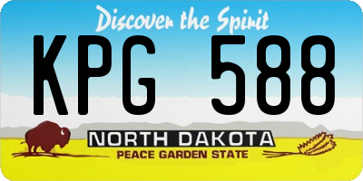 ND license plate KPG588