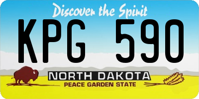 ND license plate KPG590